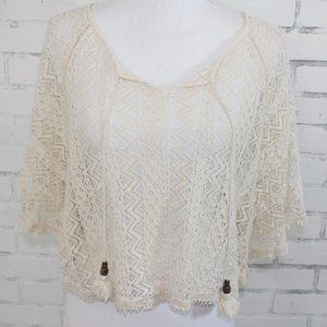 Target Crochet Boho Short Sleeve Top // Boho